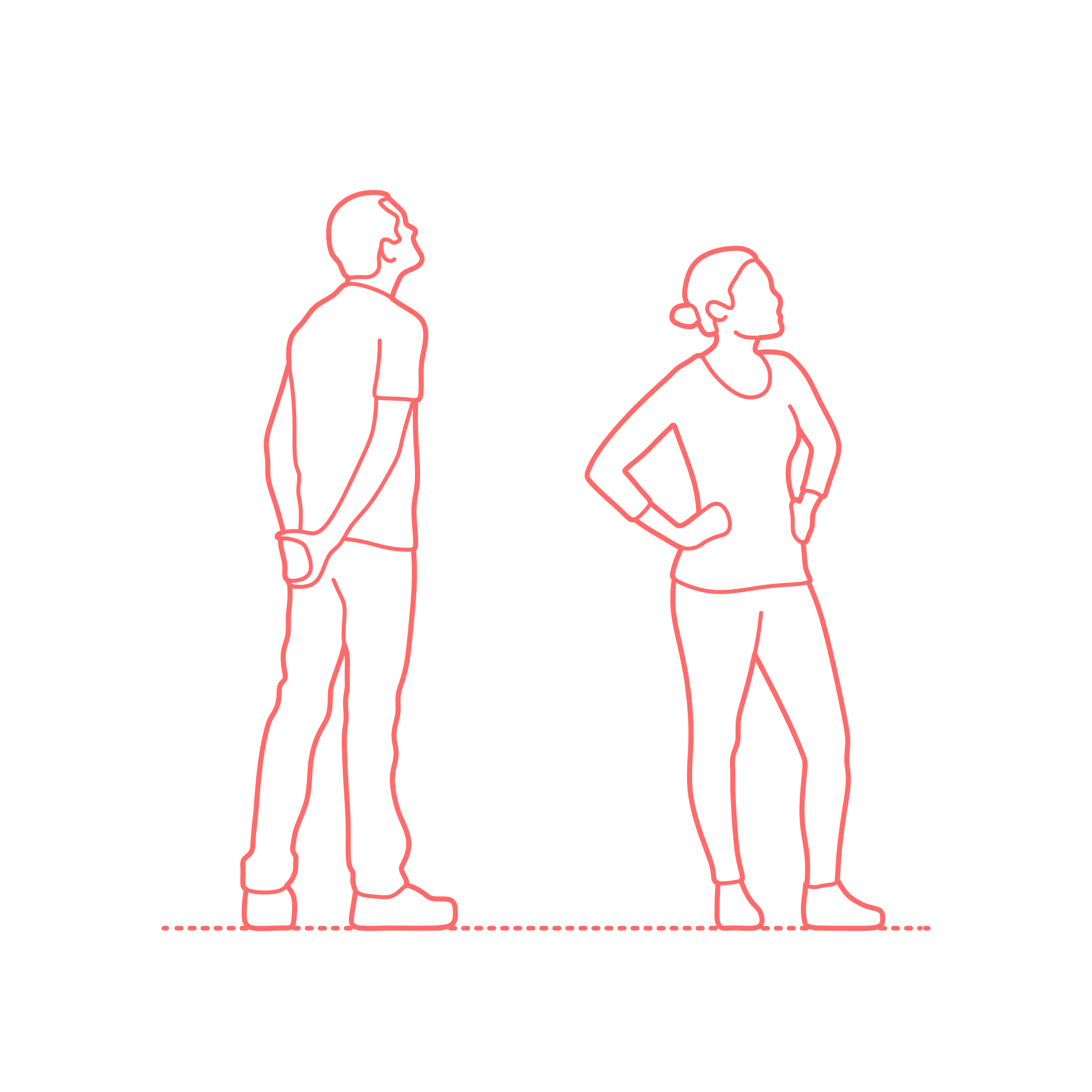 Humans Poses People Looking Svg Line Art Free Vectors